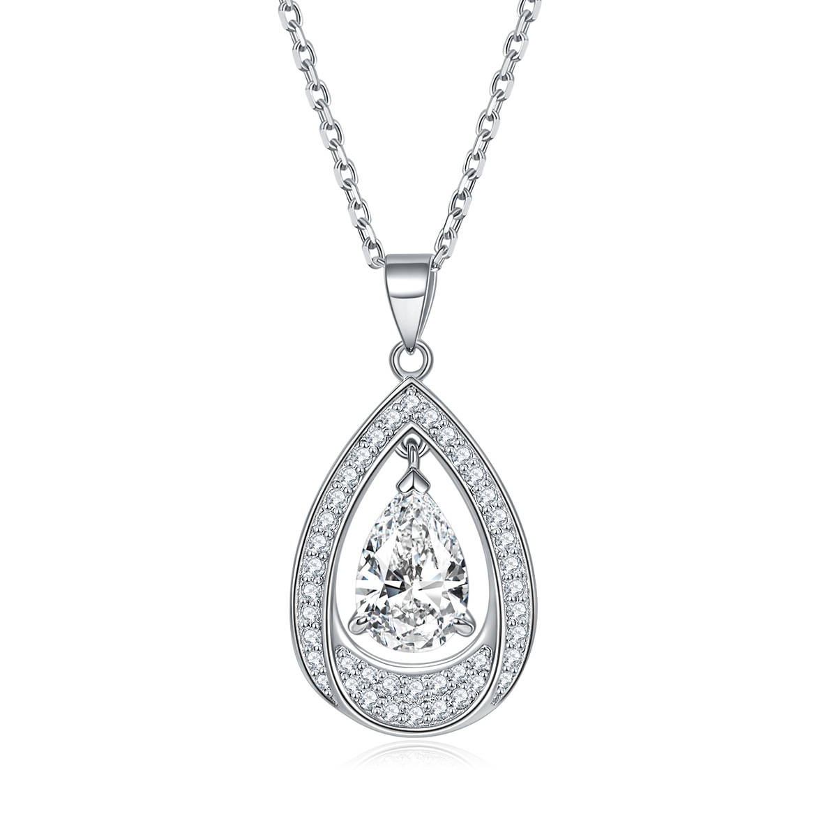 925 Sterling Silver Birthstone Drop Necklace