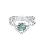 925 Sterling Silver Tourmaline Rings for Women
