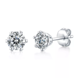 Fine Jewelry Real Maissonaite Diamond Stud Earrings For Women