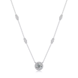Moissanite Necklace For Women 925 Sterling Silver Simple Jewelry