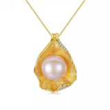 925 Sterling Silver Jewelry Chain Dainty Gold Fresh Water Freshwater Pearl Necklace