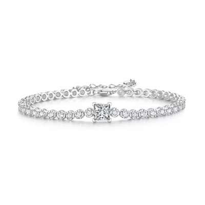 Classic Design Round 1Carat Moissanite Diamond Tennis Bracelets Charms