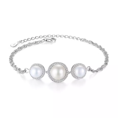 Jewelry Chain Charm Link Silver Designer Design Girl Female Jewellery Pearl Bracelet